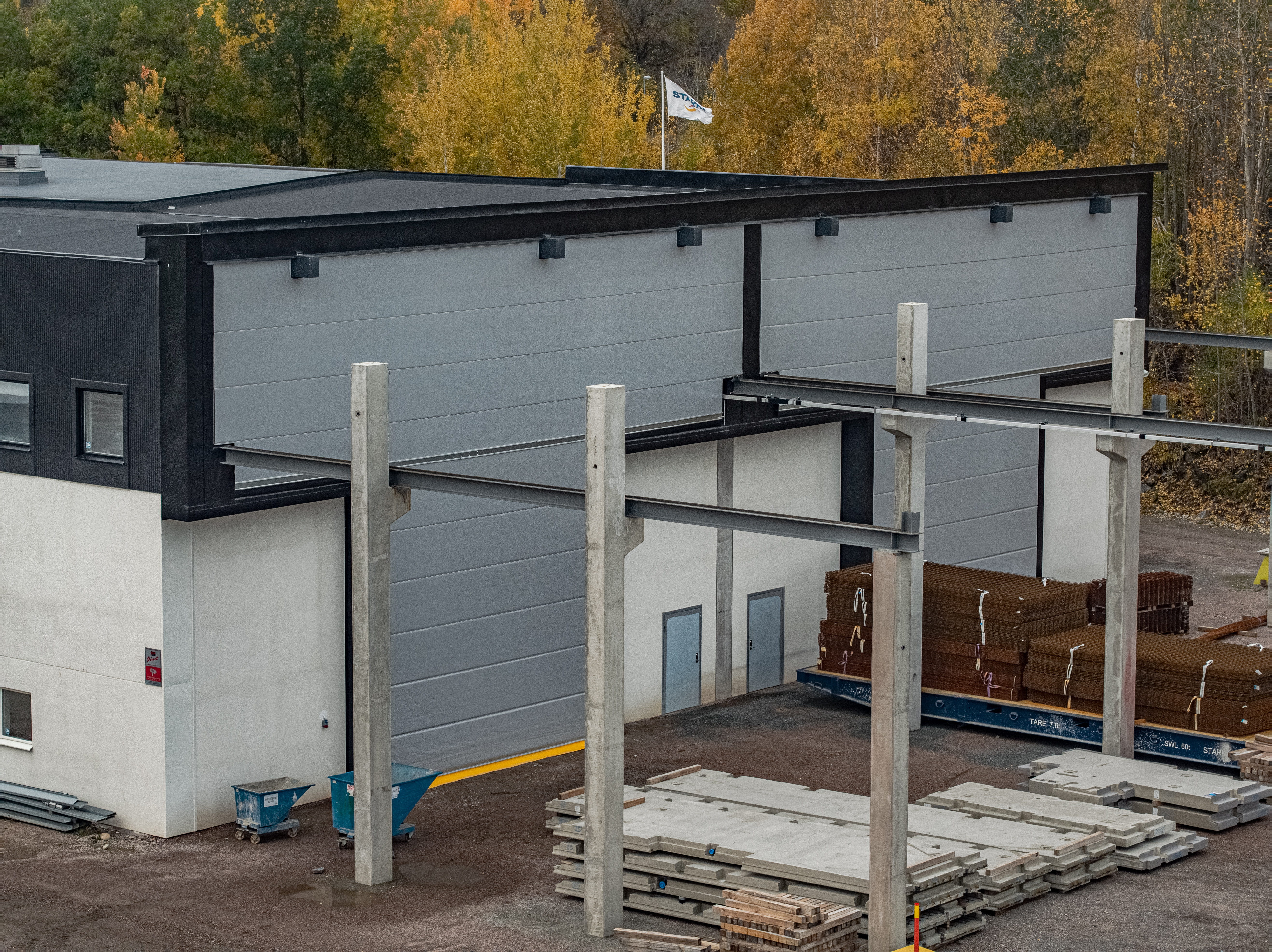Overhead crane doors T-shape craneway door